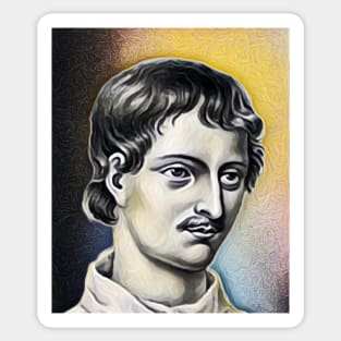 Giordano Bruno Yellow Portrait | Giordano Bruno Artwork 9 Sticker